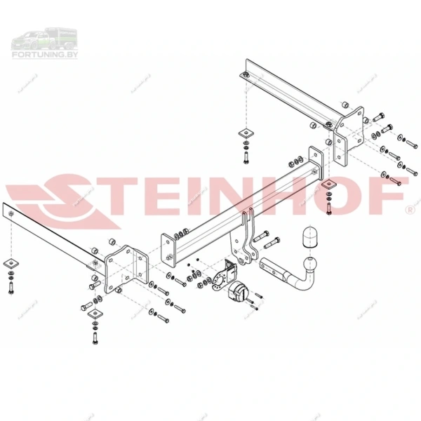 Фаркоп Steinhof (Польша) для Audi A8 II «D3» (2002-2010)