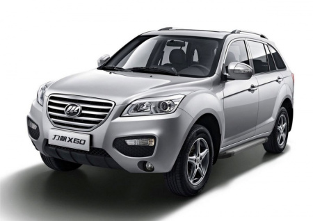 Пороги алюминиевые Rival "Silver" для Lifan X60 2012-2016