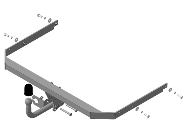 Фаркоп Мотодор с оцинкованным шаром на Ford Transit 2013