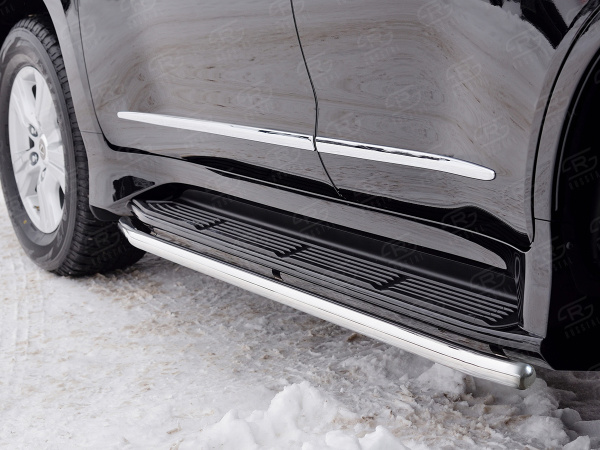 Фото Защита порогов труба d42 (вариант 3) LEXUS LX450d-LX570 2015 (кроме F-Sport)