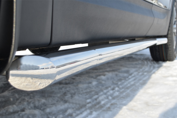 Фото Пороги труба d63 (вариант 1) HYUNDAI Santa Fe 2012-2015