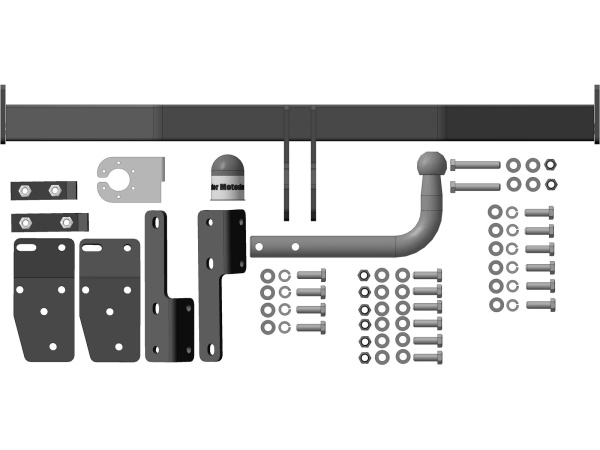 фото Фаркоп Мотодор с оцинкованным шаром на Nissan X-Trail 2015-