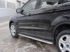 Фото Пороги труба d42 с листом (лист нерж, проф. нерж) (вариант 3) FORD KUGA 2016-