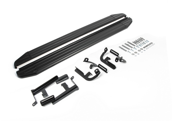 Фото Пороги алюминиевые Rival "Premium-Black" для Lifan X60 2016-