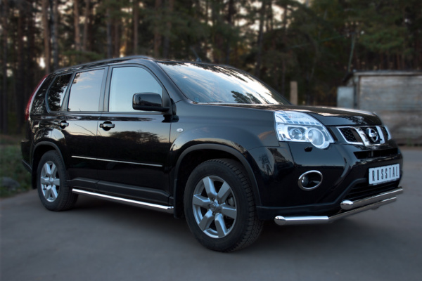 Фото Пороги труба d63 (вариант 1) NISSAN X-Trail 2011-2014