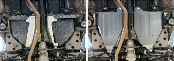 Фото Защита топливного бака Rival для Nissan Murano 2016-н.в., алюминий 4 мм, с крепежом, 333.4159.1