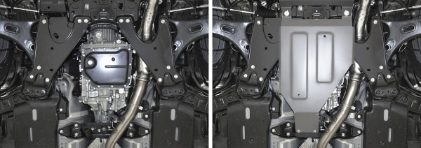 Фото Защита КПП Rival для Subaru XV II 4WD 2017-н.в., алюминий 4 мм, с крепежом, 333.5435.1