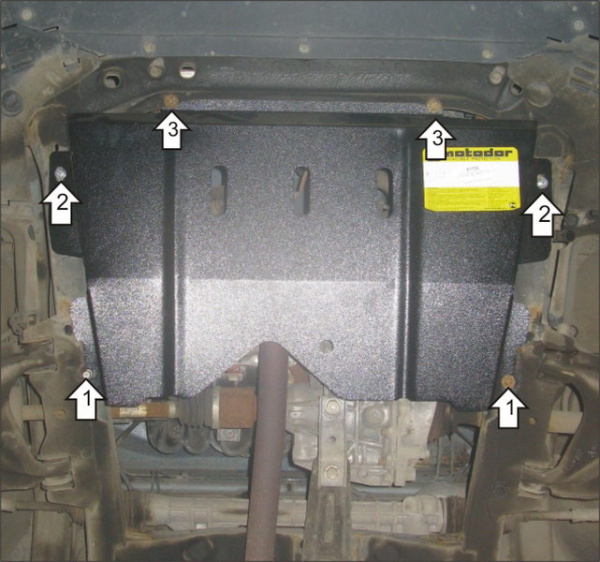 Фото Защита стальная Мотодор Renault Sandero Stepway 2009-2014 (примерялась только на МКПП)