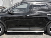 Фото Пороги труба d42 с листом (лист нерж, проф. нерж)HYUNDAI SANTA FE GRAND 2016-2018