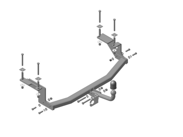 Фаркоп Мотодор с оцинкованным шаром на Ford Ecosport 2014-
