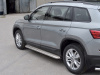 Фото Пороги труба d63 с листом (лист нерж, проф. нерж) (вариант 3) SKODA KODIAQ 2017-