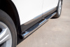 Пороги труба d76 с накладками (вариант 2) TOYOTA Highlander 2010-2013