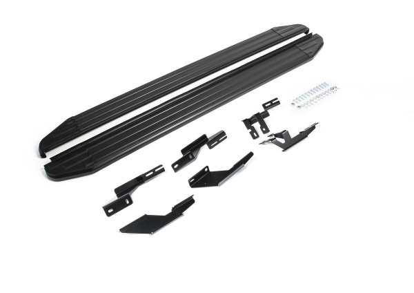 Фото Пороги алюминиевые Rival "Premium-Black" для Lifan MyWay 2017-