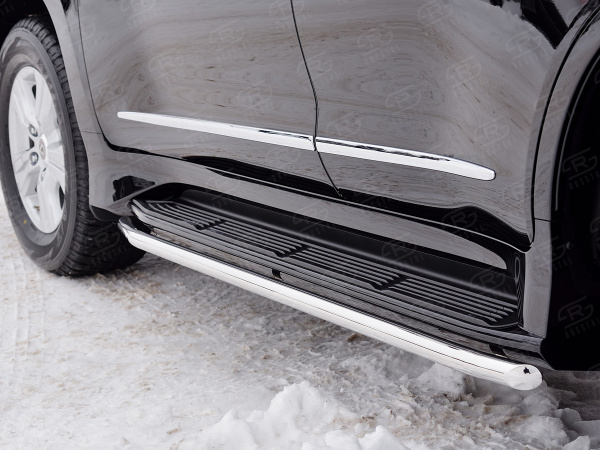 Фото Защита порогов труба d42 (вариант 1) LEXUS LX450d-LX570 2015 (кроме F-Sport)