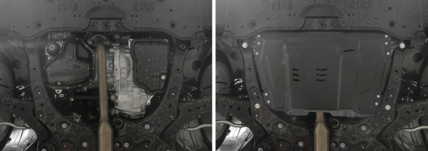 Фото Защита картера и КПП АвтоБроня для Toyota Camry 2011-2014 2014-2018