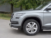 Фото Защита переднего бампера d63 секции-d75х42 дуга SKODA KODIAQ 2017-