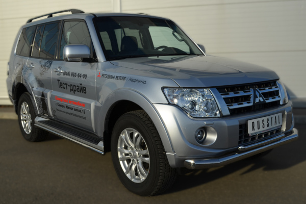 Фото Пороги труба d42 варинат 3) MITSUBISHI Pajero 4 2012-2014