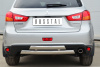 Защита заднего бампера 75х42/75х42 овалы (дуга) MITSUBISHI ASX 2012-2016