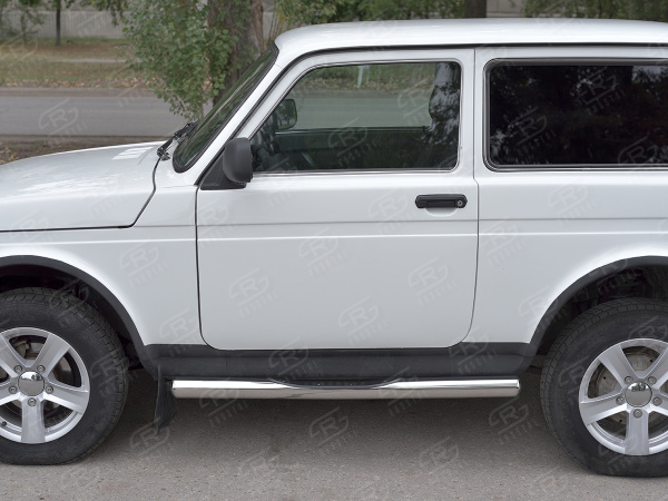 Фото Пороги труба d76 с накладкой (вариант 3) 3дв. LADA 4x4 URBAN 2014-