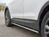 Фото Пороги труба 75х42 овал с проступью HYUNDAI SANTA FE PREMIUM 2015-2017