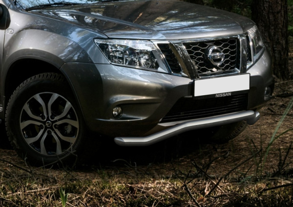 Фото Защита переднего бампера d57 волна Nissan Terrano 2014-