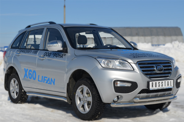 Фото Защита переднего бампера d63/d63 (дуга) LIFAN X60 2011-2016
