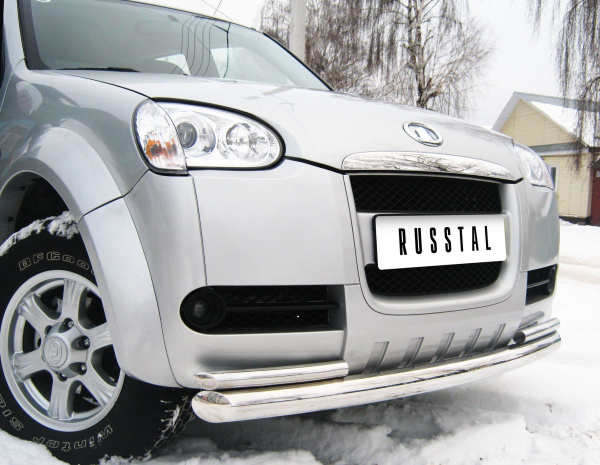 Фото Защита переднего бампера d76/42 Х2 (дуга) GREAT WALL Wingle 3 2010-2013