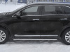 Фото Пороги труба d42 с листом (лист алюм, проф. нерж) (вариант 1) KIA SORENTO PRIME 2018-