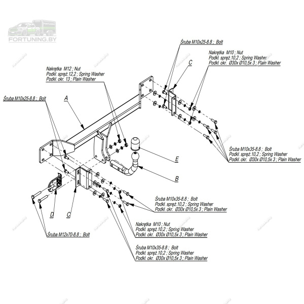 Фаркоп Imiola для BMW 5 «E60/Е61» (2003-2010) "кроме М5 и моделей в М-пакете"