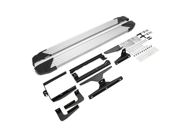 Фото Пороги алюминиевые Rival "Silver" для Lexus NX 2014-2017