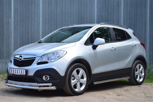 Фото Пороги труба d63 (вариант 2) OPEL MOKKA 2013-
