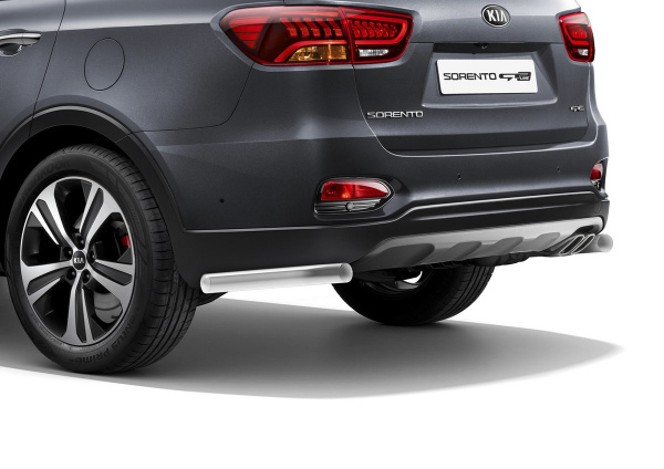Фото Защита заднего бампера d57 Kia Sorento Prime V - 2.2d 2018-