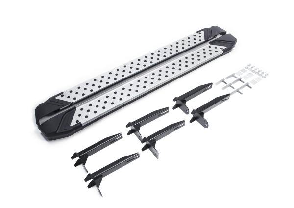 Фото Пороги алюминиевые Rival "Bmw-Style" для Volkswagen Amarok 2010-2016-