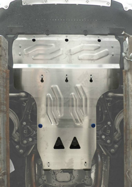 Фото Защита картера и КПП Rival для Audi A6 2011-н.в., алюминий 4 мм, с крепежом, 333.0314.2