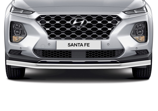 Фото Защита переднего бампера d57 Rival для Hyundai Santa Fe IV 2018-н.в.