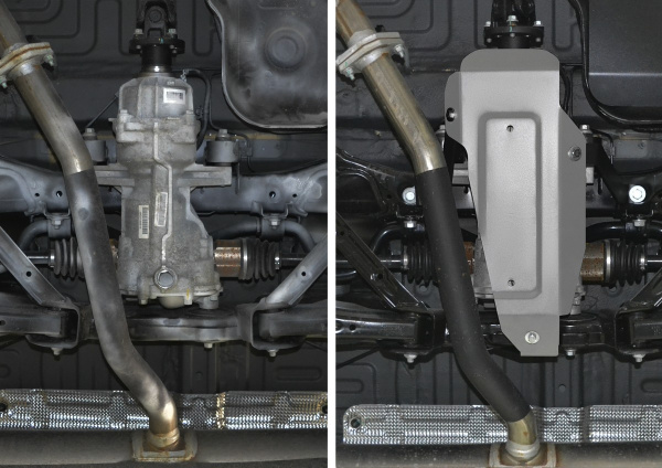 Фото Защита редуктора Rival для Geely Atlas 2018-н.в., алюминий 4 мм, с крепежом, 333.1916.1