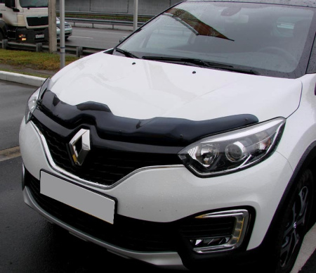 Дефлектор капота Renault Kaptur (2016-) (темн.)