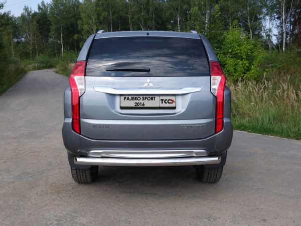 Фото Защита задняя 76,1 мм для Mitsubishi Pajero Sport 2016-