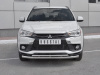 Защита переднего бампера d63 секции-d42 дуга MITSUBISHI ASX 2017-