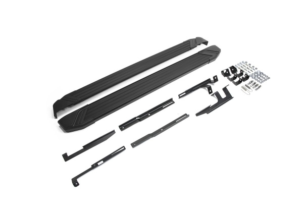 Фото Пороги алюминиевые Rival "Black" для Mazda CX-5 2011-2015-2017