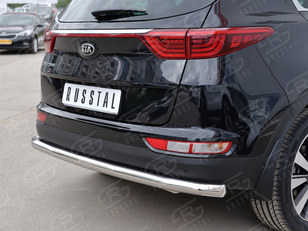 Фото Защита заднего бампера d63 секция (кроме GT-Line) KIA SPORTAGE 2016-2018
