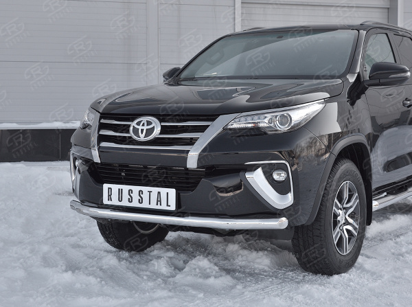 Фото Защита переднего бампера d63 секции TOYOTA FORTUNER 2017-