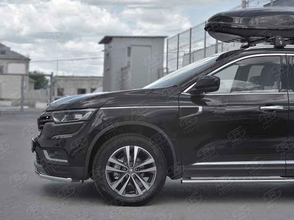 Фото Защита переднего бампера d42 секции RENAULT KOLEOS 2017-