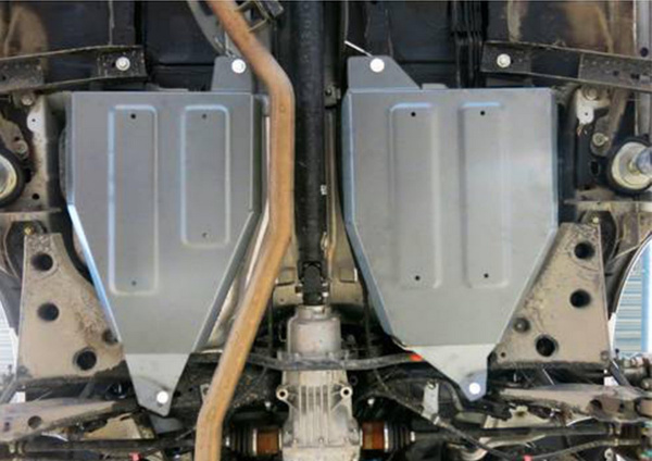 Фото Защита топливного бака Rival для Nissan Murano 2009-2016, алюминий 4 мм, с крепежом, 333.4159.1