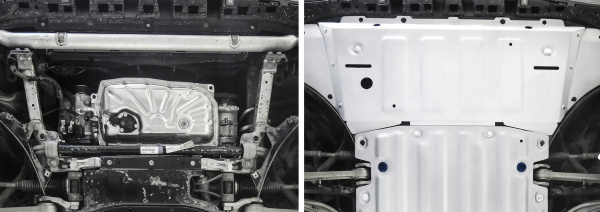 Фото Защита радиатора и картера Rival для Audi Q8 2019-н.в., алюминий 4 мм, с крепежом, 333.0348.1