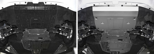 Фото Защита радиатора, картера, КПП и РК Rival для BMW X7 G07 (30d; 40i; M50d) 2019-н.в., алюминий 4 мм, с крепежом, K333.0533.1