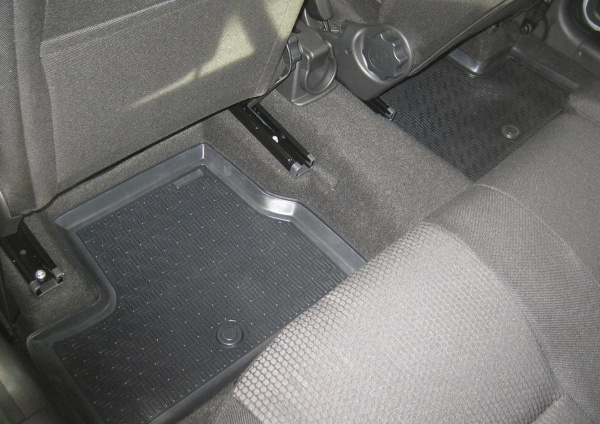 Комплект ковриков салона и багажника Rival для Lada Granta седан 2011-2018 2018-н.в., полиуретан, с крепежом, с перемычкой, 6 шт., K16001001-2