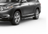 Фото Пороги алюминиевые Rival "Premium" для Toyota Highlander 2007-2010-2014