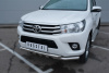 Фото Защита переднего бампера d63 (дуга) d63 (уголки)+клыки TOYOTA Hilux 2015-