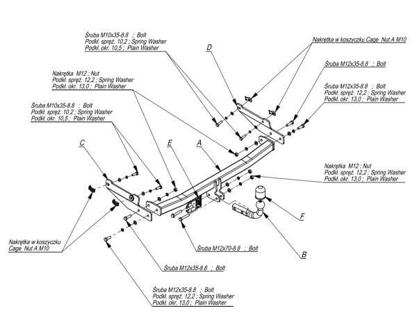 фото Фаркоп Imiola для Peugeot 206 хетчбек 2003-2010
